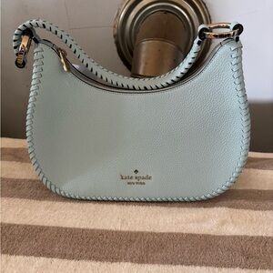 kate spade Light Mint Leather Whipstitch Shoulder Bag